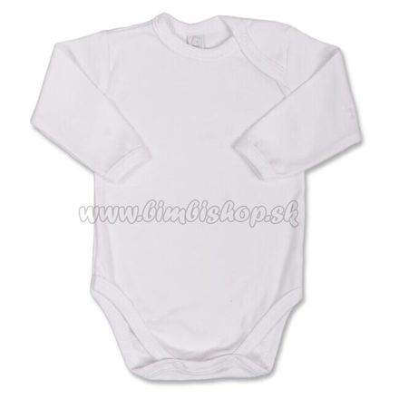 Dojčenské body s dlhým rukávom Bobas Fashion biele biela 56 (0-3m)
