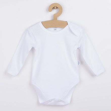 Dojčenské body s dlhým rukávom New Baby biele biela 62 (3-6m)