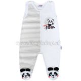 Dojčenské dupačky New Baby Panda sivá 62 (3-6m)