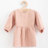 Dojčenské mušelínové šaty New Baby Comfort clothes ružová 62 (3-6m)