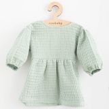Dojčenské mušelínové šaty New Baby Comfort clothes šalviová zelená 62 (3-6m)