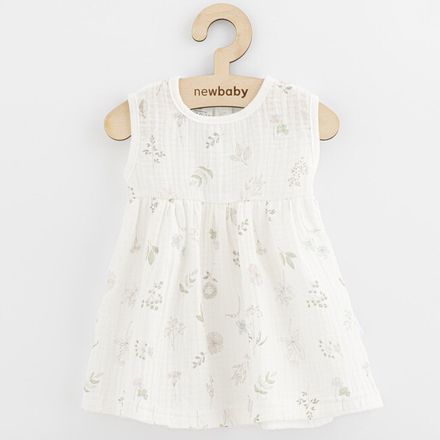 Dojčenské mušelínové šaty New Baby Zoe biela 62 (3-6m)