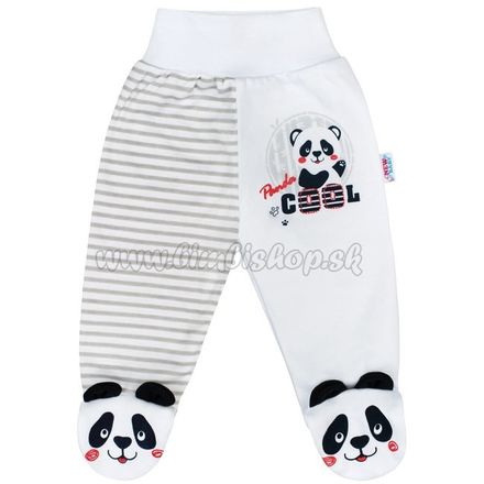 Dojčenské polodupačky New Baby Panda sivá 56 (0-3m)