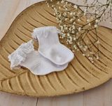 Dojčenské ponožky s čipkovým volánikom bavlna, Z&Z, biele, veľ. 6-12 m