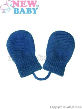Detské zimné rukavičky New Baby modré modrá 56 (0-3m)