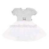 Dojčenské šatôčky s tylovou sukienkou New Baby Wonderful sivé sivá 80 (9-12m)