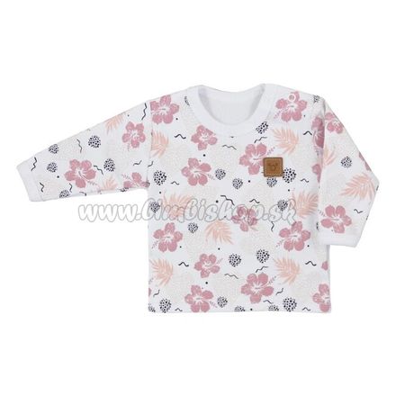 Dojčenské tričko s dlhým rukávom Koala Flowers ružová 74 (6-9m)
