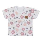 Dojčenské tričko s krátkym rukávom Koala Flowers ružová 62 (3-6m)