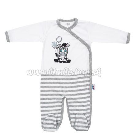 Dojčenský bavlnený overal New Baby Zebra exclusive biela 74 (6-9m)