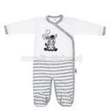 Dojčenský bavlnený overal New Baby Zebra exclusive biela 80 (9-12m)