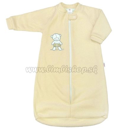 Dojčenský froté spací vak New Baby medvedík žltý Žltá 74 (6-9m)