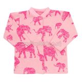 Dojčenský kabátik Baby Service Slony ružový ružová 68 (4-6m)