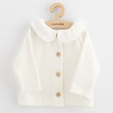 Dojčenský kabátik na gombíky New Baby Luxury clothing Laura biely biela 56 (0-3m)