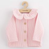 Dojčenský kabátik na gombíky New Baby Luxury clothing Laura ružový ružová 56 (0-3m)