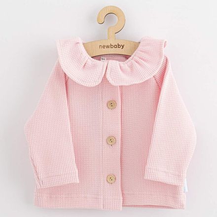 Dojčenský kabátik na gombíky New Baby Luxury clothing Laura ružový ružová 68 (4-6m)