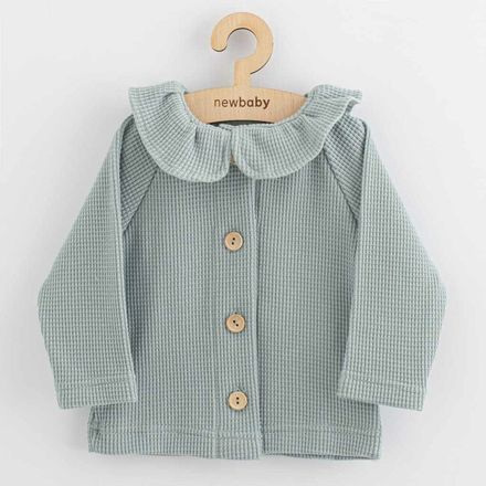 Dojčenský kabátik na gombíky New Baby Luxury clothing Laura sivý sivá 56 (0-3m)
