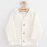 Dojčenský kabátik na gombíky New Baby Luxury clothing Oliver biely biela 68 (4-6m)