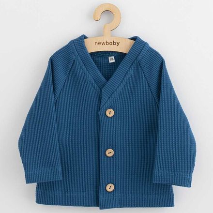 Dojčenský kabátik na gombíky New Baby Luxury clothing Oliver modrý modrá 56 (0-3m)