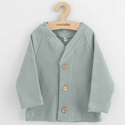 Dojčenský kabátik na gombíky New Baby Luxury clothing Oliver sivý sivá 56 (0-3m)