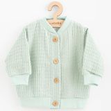 Dojčenský mušelínový kabátik New Baby Comfort clothes šalviová zelená 74 (6-9m)
