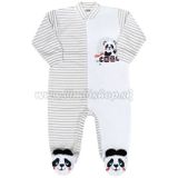 Dojčenský overal New Baby Panda sivá 62 (3-6m)