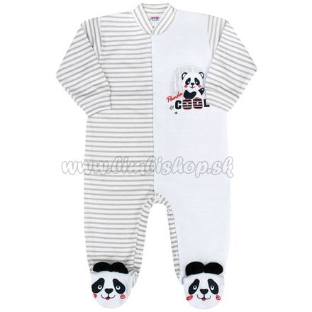 Dojčenský overal New Baby Panda sivá 80 (9-12m)