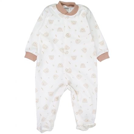 Dojčenský overálek, pyžamko, bavlna Teddy Baby - béžová, veľ. 68