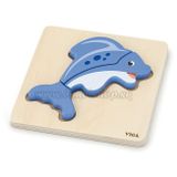 Drevené puzzle pre najmenších Viga Rybka multicolor 