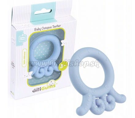 GiliGums Detské hryzátko Baby Octopus Teether, 3m+, sv. modrá, 1 ks
