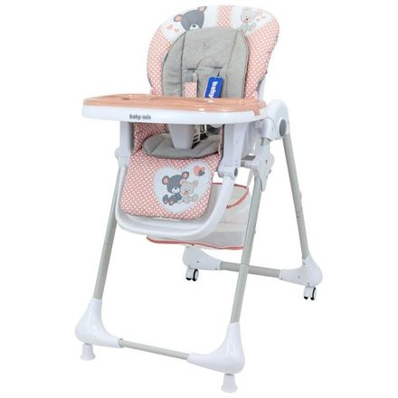 Jedálenská stolička Baby Mix Infant pink ružová 