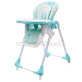 Jedálenská stolička NEW BABY Minty Fox - ekokoža a vložka pre bábätká zelená 