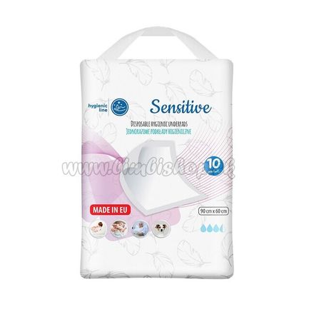 Jednorazové hygienické podložky Akuku Sensitive 10 ks biela 