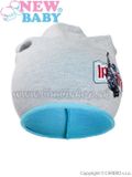 Jesenná detská čiapočka New Baby In-line sivo-tyrkysová sivá 110 (4-5r)