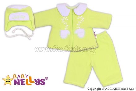 Kabátik, čiapočka a nohavice Baby Nellys ®- zelená, veľ. 68