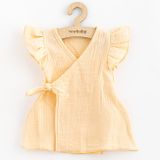 Letné dojčenské mušelínové šaty New Baby Leny peach podľa obrázku 56 (0-3m)