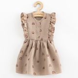 Letné dojčenské mušelínové šaty New Baby Rainbow hnedá 62 (3-6m)