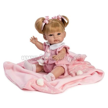 Luxusná detská bábika-bábätko Berbesa Kamila 34cm ružová 