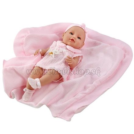 Luxusná detská bábika-bábätko Berbesa Ema 39cm ružová 