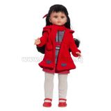 Luxusná detská bábika-dievčatko Berbesa Sára 40cm Červená 