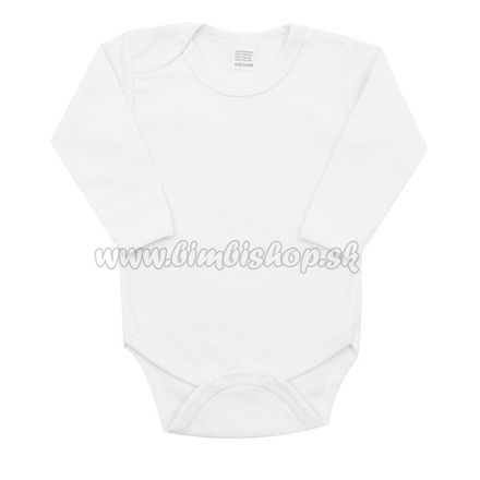 Luxusné bavlnené body dlhý rukáv New Baby - biele biela 56 (0-3m)