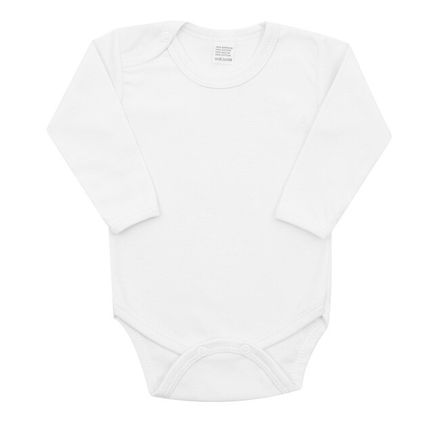 Luxusné bavlnené body dlhý rukáv New Baby - biele biela 74 (6-9m)