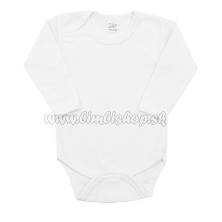 Luxusné bavlnené body dlhý rukáv New Baby - biele biela 80 (9-12m)