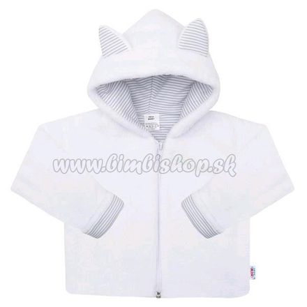 Luxusný detský zimný kabátik s kapucňou New Baby Snowy collection biela 62 (3-6m)