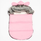 Luxusný zimný fusak s kapucňou s uškami New Baby Alex Fleece pink ružová 