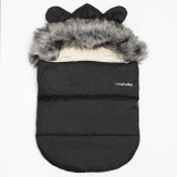 Luxusný zimný fusak s kapucňou s uškami New Baby Alex Wool black Čierna 