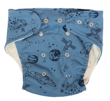 Mamatti Látková plienka EKO sada - nohavičky + 2 x plienka, Vesmír, veľ. 5 - 14 kg, modrá