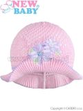 Pletený klobúčik New Baby ružovo-fialový ružová 104 (3-4r)