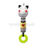 Plyšová pískacia hračka s hryzátkom Baby Ono zebra Zack podľa obrázku 