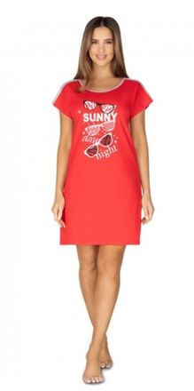 Regina Dámska nočná košeľa Sunny day night, červená, veľ. L