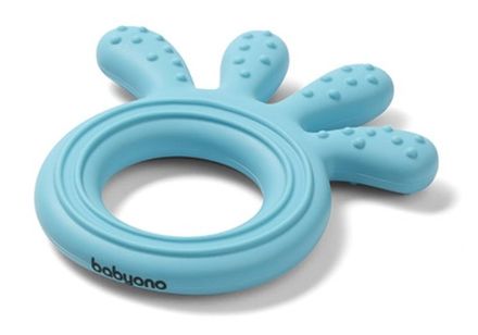 Silikónové hryzátko BabyOno - Chobotnice, modré